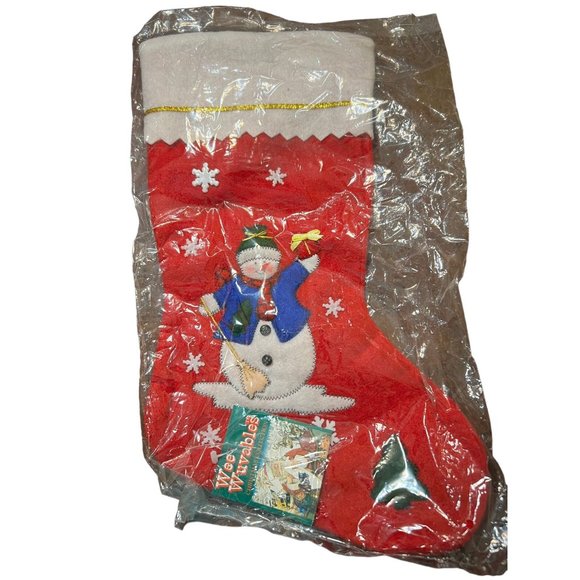 Vintage Wee Wuvables Christmas Collection Stocking Snowman 13.5" Tall NWT - Picture 1 of 5